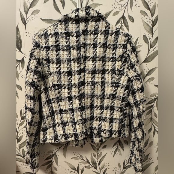 House of Harlow 1960 Houndstooth Wool-blend Tweed Blazer - Picture 6 of 9